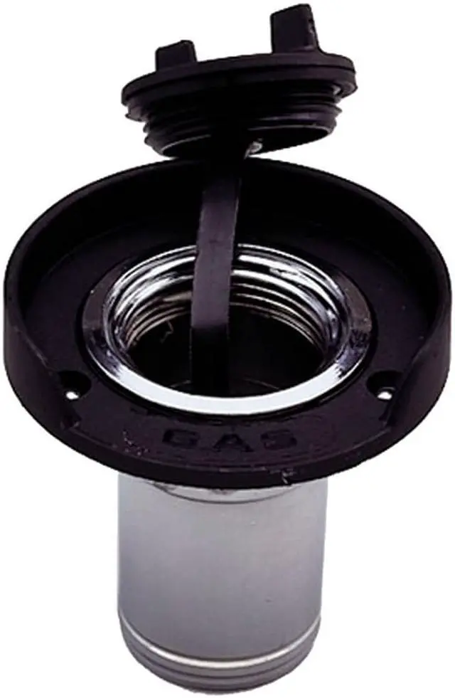 Alt view image 5 of 7 - Perko Gas Fill f/1-1/2" Hose - Chrome Plated Zinc Black Flange