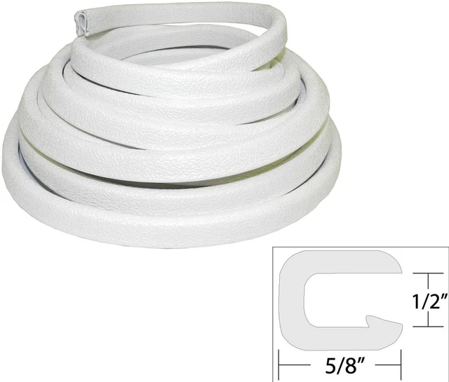 Alt view image 3 of 6 - TACO FLEXIBLE VINYL TRIM 1/2" OPENING X 5/8" WHITE 25'