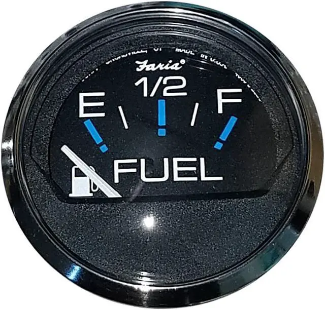 Alt view image 2 of 7 - Faria Chesapeake Black SS 2" Fuel Level Gauge (E-1/2-F) [13701]