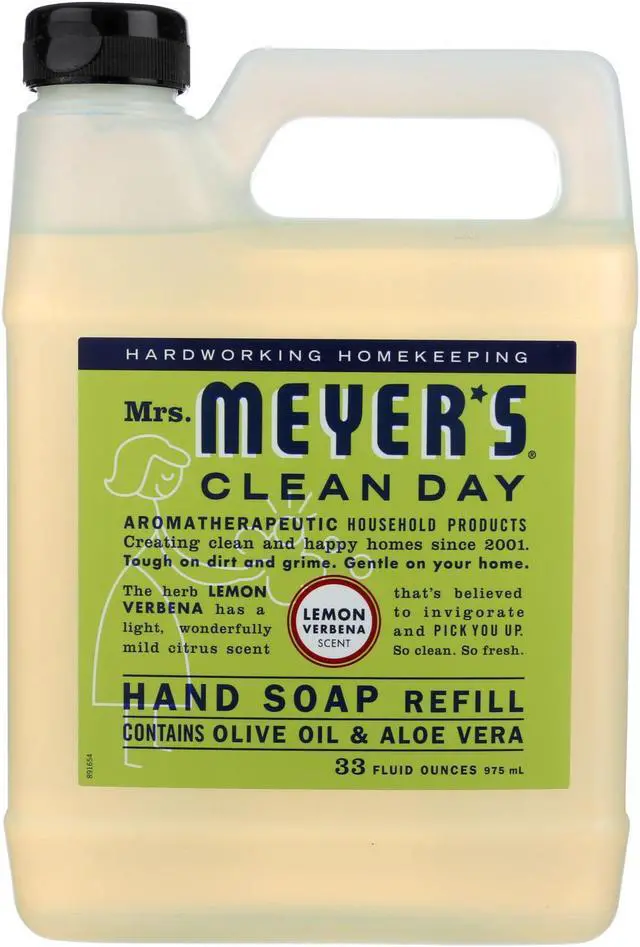 Alt view image 8 of 20 - Mrs. Meyer's Liquid Hand Soap Refill - Lemon Verbena - 33 lf oz Liquid Hand Soap