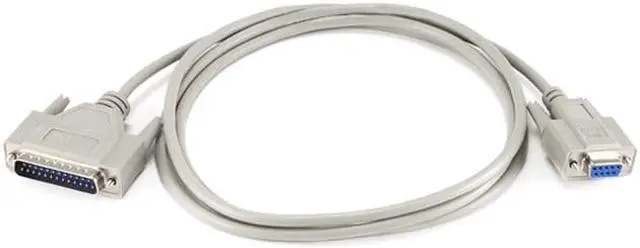 Alt view image 4 of 7 - Monoprice Molded Modem Cable - 6 Feet, DB9 Female to DB25 Male