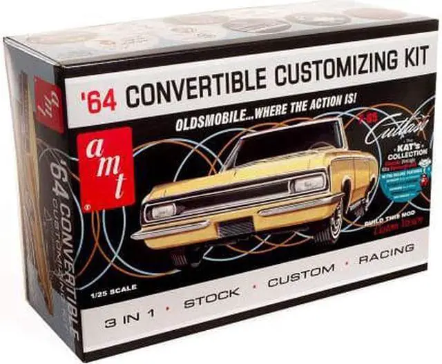Alt view image 2 of 7 - Skill 2 Model Kit 1964 Oldsmobile Cutlass F-85 Convertible 3-in-1 Kit 1/25 Scale Model by AMT