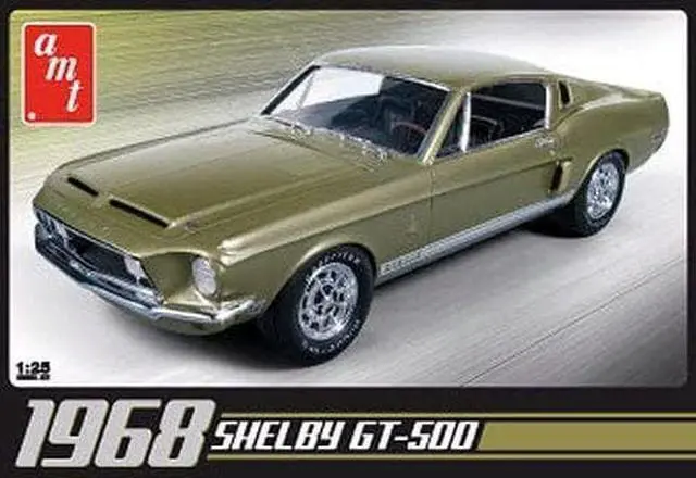 Alt view image 2 of 6 - Skill 3 Model Kit 1968 Ford Mustang Shelby Gt-500 1/25 Scale Model By Amt