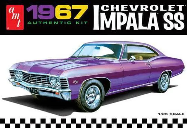 Alt view image 2 of 8 - Skill 2 Model Kit 1967 Chevrolet Impala SS 1/25 Scale Model by AMT