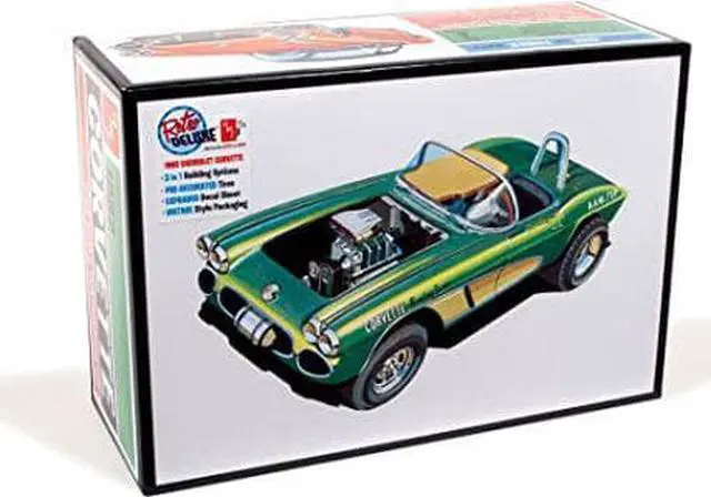 Alt view image 2 of 13 - Skill 2 Model Kit 1962 Chevrolet Corvette 3 in 1 Kit 1/25 Scale Model by AMT