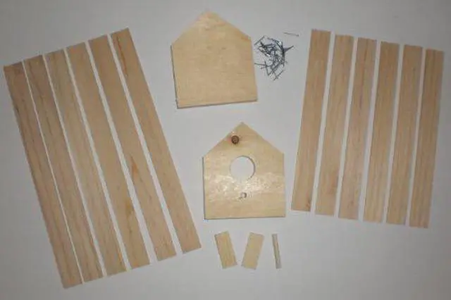 Alt view image 3 of 5 - Hammond Toys Wood Bird House Kit Complete With Nails Wooden DIY Project