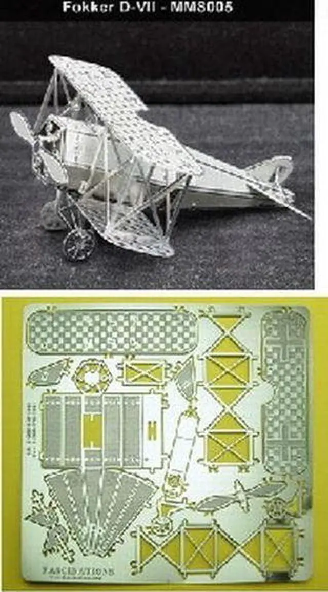 Alt view image 2 of 6 - Fokker D-VII Airplane - Metal Works - Building Sets by Fascinations (MMS005)