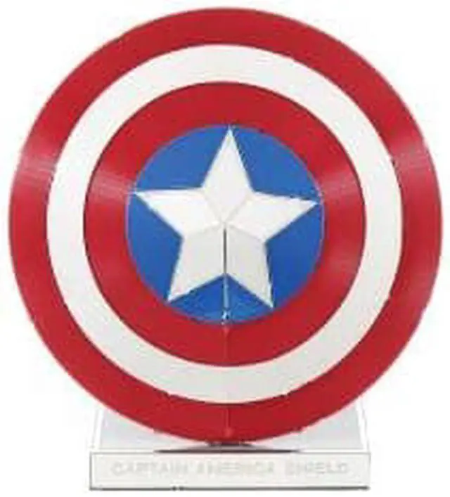 Alt view image 4 of 12 - MetalEarth Marvel Captain Americas Shield 3D Model by Fascinations