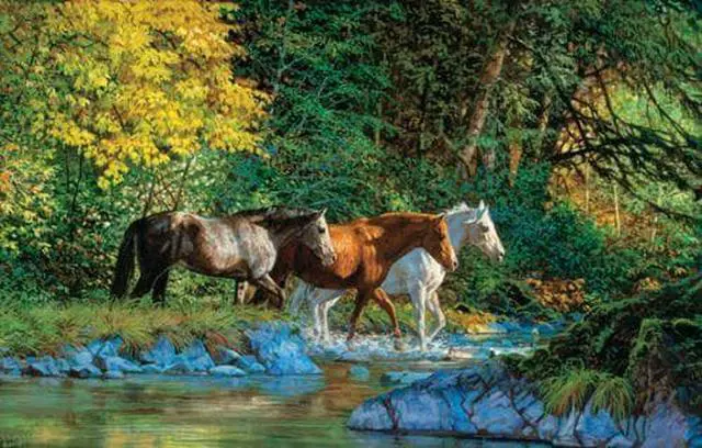 Alt view image 2 of 4 - Bear Creek Crossing 1000 Piece Jigsaw Puzzle by SunsOut