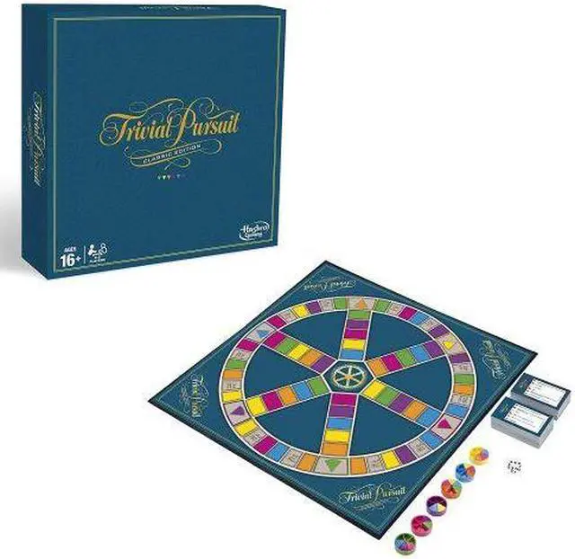 Alt view image 14 of 18 - Trivial Pursuit Classic Ed Family Fun Strategy Board Game Hasbro HSBC1940