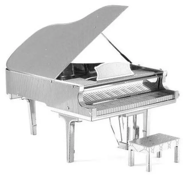 Alt view image 16 of 18 - Grand Piano Metal Earth 3D Laser Cut Model, 3D Puzzles by Fascinations