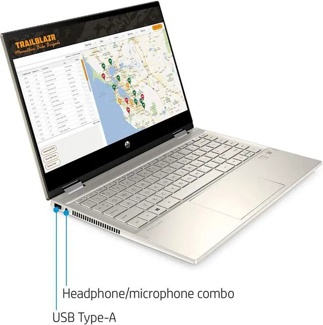 Alt view image 4 of 16 - HP Pavilion x360 2-in-1 Laptop: Core i5-1035G1, 256GB SSD, 8GB RAM, 14" Full HD Touch Display