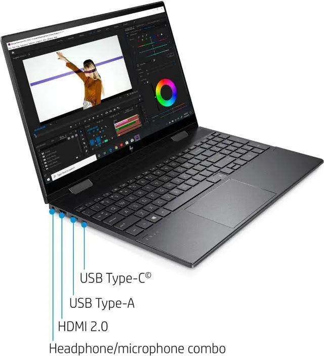 Alt view image 8 of 13 - HP - ENVY x360 2-in-1 15.6" Touch-Screen Laptop - AMD Ryzen 7 - 8GB Memory - 512GB SSD - Nightfall Black 15M-EE0023DX Tablet Notebook