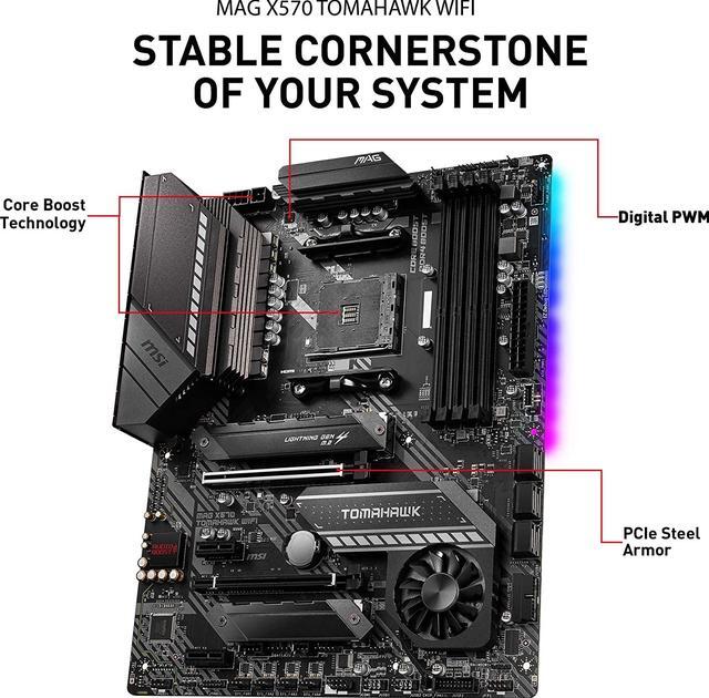 Alt view image 7 of 8 - MSI MAG X570 TOMAHAWK WIFI AM4 AMD X570 ATX AMD Motherboard