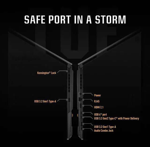 Alt view image 3 of 4 - ASUS TUF Gaming A15 Gaming Laptop: 15.6 FHD 144Hz Display, NVIDIA GeForce RTX 4060, AMD Ryzen 5 7535HS, 16GB DDR5, 512GB PCIe Gen4 NVMe SSD, Wi-Fi 6, Windows 11
