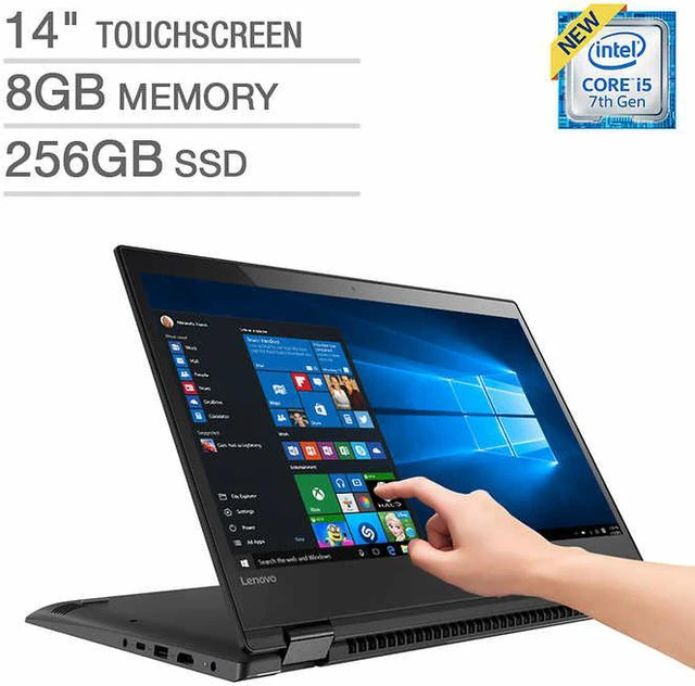 Main image of Lenovo Flex 5 14 Laptop: Core i5-7200U, 256GB SSD, 8GB RAM, 14" Full HD Touch Display, Windows 10