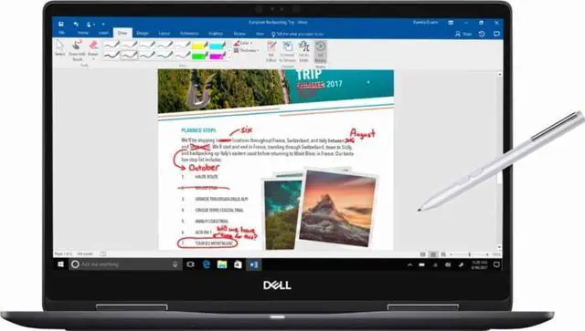 Alt view image 3 of 7 - Dell Inspiron 15 2-in-1 Laptop: Core i7-8550U, 16 GB RAM, 15.6" 4K UHD Touch Display, 256 GB SSD, Dell Active Stylus