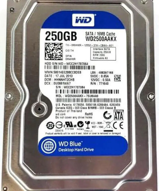 Main image of DELL M4Hxr 250Gb 7200Rpm Sata6Gbps 16Mb Buffer 3.5Inch Internal Hard Disk Drive
