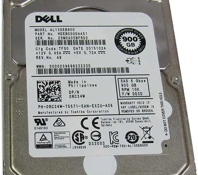 Alt view image 4 of 12 - DELL 900GB 10K 6GBPS SAS  2.5'' HARD DRIVE