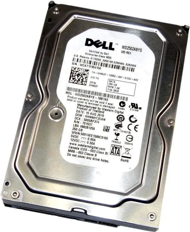 Alt view image 3 of 8 - Dell-IMSourcing H962F 250 GB Hard Drive - 3.5" Internal - SATA (SATA/150)