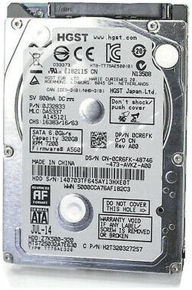 Main image of CR6FK 320GB 7200RPM SATA 2.5Inch Dell Hard Drive