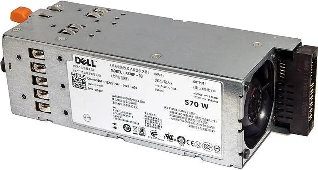 Alt view image 4 of 6 - Dell J98GF Poweredge T610 R710 Redundant 570W Power Supply