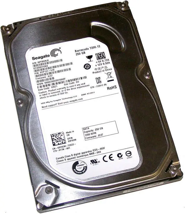 Alt view image 3 of 7 - DELL 3F0Cm 250Gb 7200Rpm Sataii 3.5Inch Low Profile(1.0 Inch) Hard Disk Drive