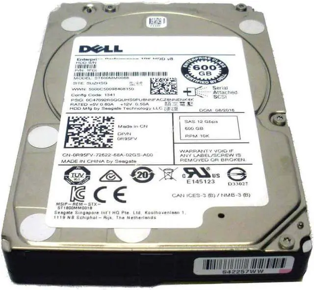 Alt view image 8 of 12 - Dell R95FV EMC ST600MM0088 600 GB Hard Drive - 2.5" Internal - SAS (12Gb/s SAS)