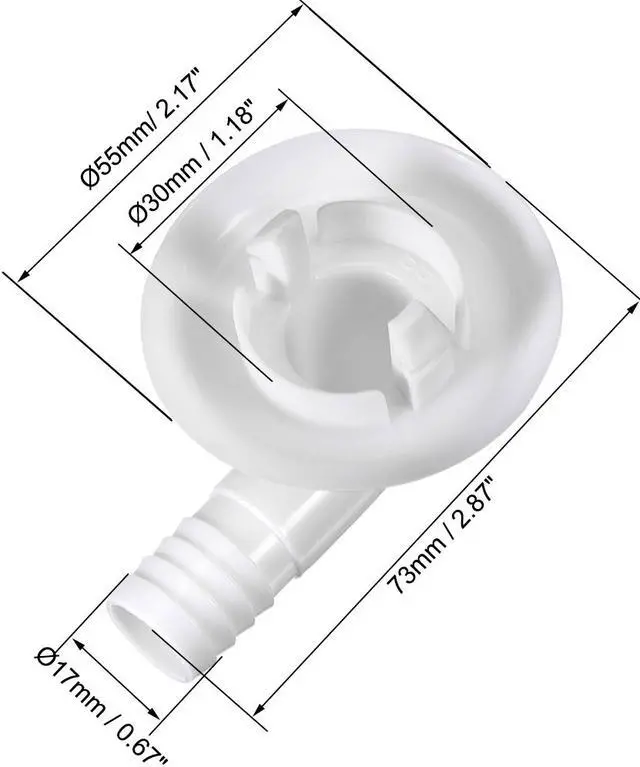 Alt view image 2 of 2 - Air Conditioner Drain Hose Connector Elbow Fitting for Mini-Split Units and Window AC Unit 30mm 3Pcs
