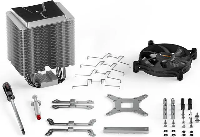 Alt view image 7 of 14 - be quiet! Shadow Rock 3 CPU Air Cooler | 190W TDP | LGA 1700 1200 2066 1150 1151 1155 2011(-3) Square ILM Compatible | Intel and AMD 4/5 Support | Low Noise Cooler | Silver/Black Design | BK004