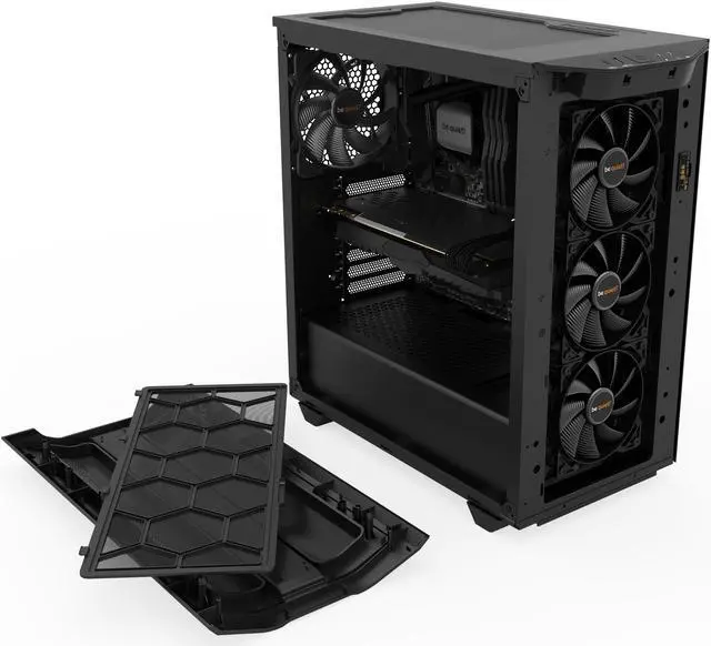 Alt view image 6 of 6 - be quiet! Pure Base 500DX ATX Mid Tower PC case | ARGB | 3 Pre-Installed Pure Wings 2 Fans | Tempered Glass Window | Black