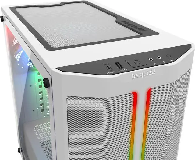 Alt view image 6 of 10 - be quiet! Pure Base 500DX ATX Mid Tower PC case | ARGB | 3 Pre-Installed Pure Wings 2 Fans | Tempered Glass Window | White