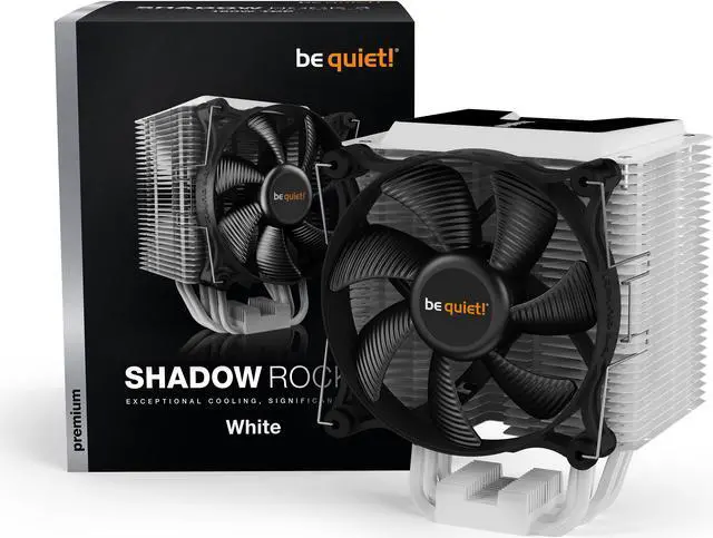 Alt view image 2 of 6 - be quiet! Shadow Rock 3 CPU Air Cooler | 190W TDP | LGA 1700 1200 2066 1150 1151 1155 2011(-3) Square ILM Compatible | Intel and AMD 4/5 Support | Low Noise Cooler | White | BK005