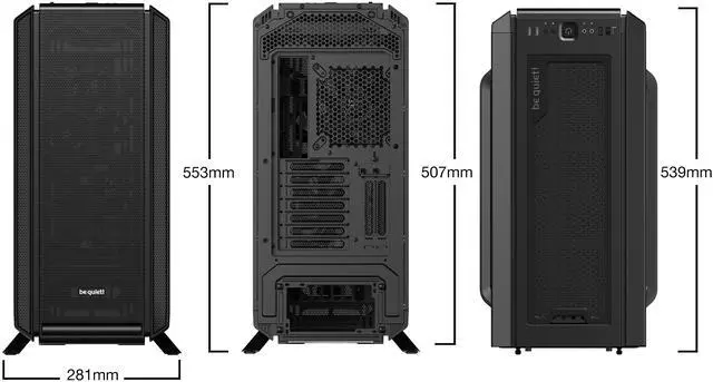 Alt view image 5 of 7 - be quiet! Silent Base 802 Window | ATX Midi Tower PC Case| 3 Pre-Installed Pure Wings 2 Fans | Sound Insulated | Tempered Glass Window | Black | BGW39