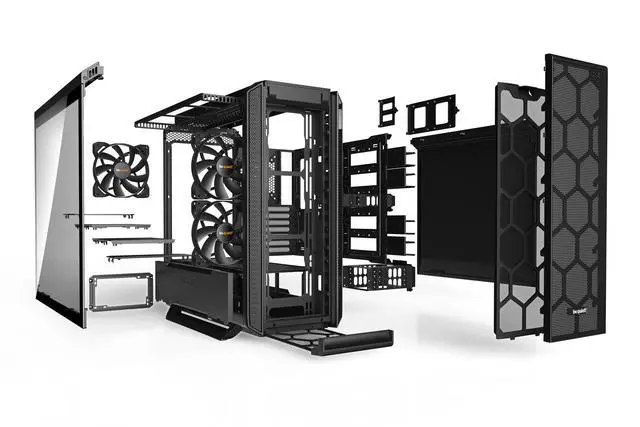 Alt view image 6 of 7 - be quiet! Silent Base 802 Window | ATX Midi Tower PC Case| 3 Pre-Installed Pure Wings 2 Fans | Sound Insulated | Tempered Glass Window | Black | BGW39