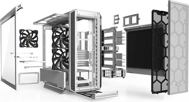 Alt view image 4 of 6 - be quiet! Silent Base 802 Window | ATX Midi Tower PC Case| 3 Pre-Installed Pure Wings 2 Fans | Sound Insulated | Tempered Glass Window | White | BGW40