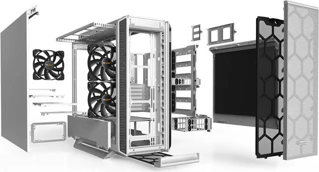 Alt view image 5 of 6 - be quiet! Silent Base 802 | ATX Midi Tower PC Case| 3 Pre-Installed Pure Wings 2 Fans | Sound Insulated | White | BG040