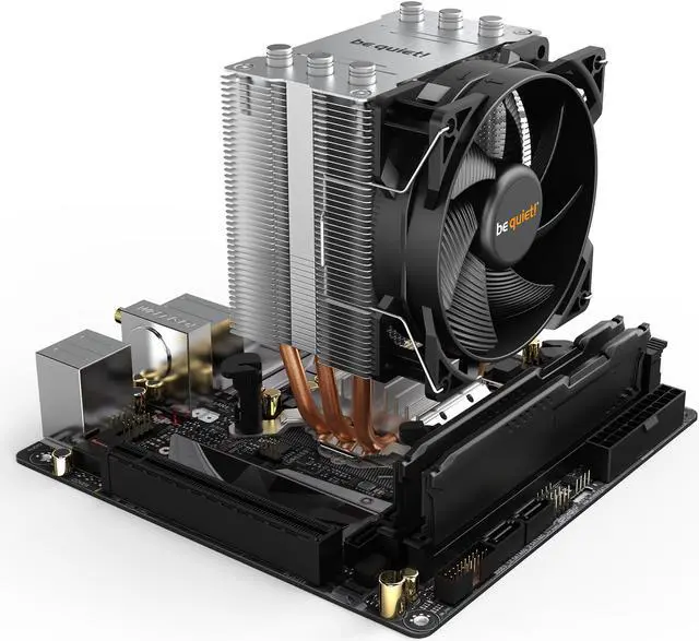 Alt view image 4 of 6 - be quiet! Pure Rock Slim 2 CPU Air Cooler | Socket Support for Intel LGA 1851,1200,1150,1151,1155 - and AMD AM4,AM5 Support - Low Noise Cooler - Compact Air Cooler - Silver/Black (BK030)