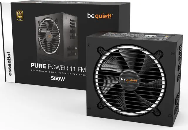 Alt view image 2 of 4 - be quiet! Pure Power 11 FM 550W Power Supply | 80 PLUS Gold Efficiency | 2 PCIe Connectors | 12V Rail | Modular PSU |  BN670