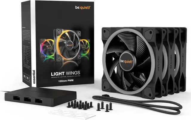 Alt view image 3 of 6 - be quiet! LIGHT WINGS 120mm PWM TRIPLE PACK