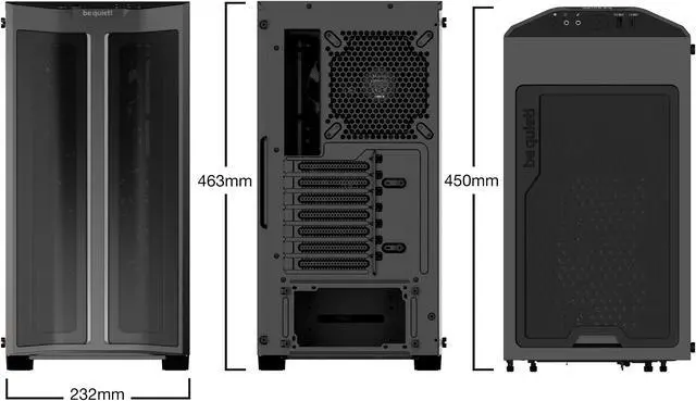 Alt view image 2 of 6 - be quiet! Pure Base 500 FX ATX Mid Tower PC case | ARGB | 4 Pre-Installed Light Wings PWM Fans | Tempered Glass Window | Black