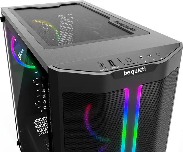 Alt view image 4 of 6 - be quiet! Pure Base 500 FX ATX Mid Tower PC case | ARGB | 4 Pre-Installed Light Wings PWM Fans | Tempered Glass Window | Black