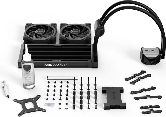 Alt view image 4 of 5 - be quiet! PURE LOOP 2 FX 240mm AIO CPU Water Cooler | High Performance AIO | 2 Light Wings 120mm PWM high-speed fans | ARGB Hub | Refillable Port | BW013