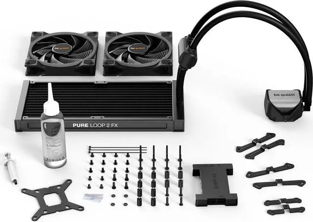 Alt view image 5 of 5 - be quiet! PURE LOOP 2 FX 280mm AIO CPU Water Cooler | High Performance AIO | 2 Light Wings 140mm PWM high-speed fans | ARGB Hub | Refillable Port | BW014 - Supports Intel LGA 1851 / 1700 / 1200 and AMD AM5 / AM4