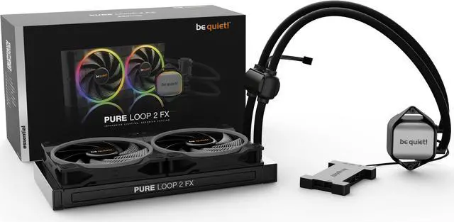 Alt view image 4 of 5 - be quiet! PURE LOOP 2 FX 280mm AIO CPU Water Cooler | High Performance AIO | 2 Light Wings 140mm PWM high-speed fans | ARGB Hub | Refillable Port | BW014 - Supports Intel LGA 1851 / 1700 / 1200 and AMD AM5 / AM4