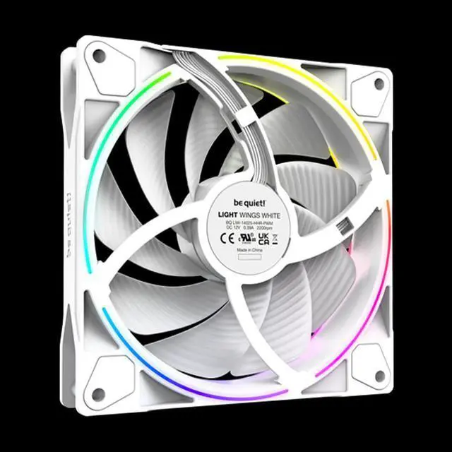 Alt view image 2 of 7 - be quiet! LIGHT WINGS WHITE 140mm PWM HIGH-SPEED TRIPLE PACK
