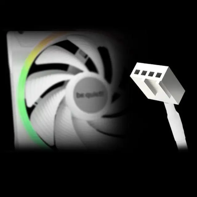 Alt view image 7 of 7 - be quiet! Light Wings White 120mm PWM Triple Pack High Speed Premium ARGB Low Noise Cooling Fan | 4-Pin | BL101