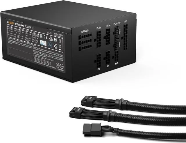 Alt view image 2 of 7 - be quiet! Straight Power 12 1200W ATX 3.0 Power Supply | 80+ Platinum Efficiency | PCIe 5.0 | Japanese 105°C Capacitors | Fully Modular PSU | 12v Rail System | 10 Year Warranty | BN517