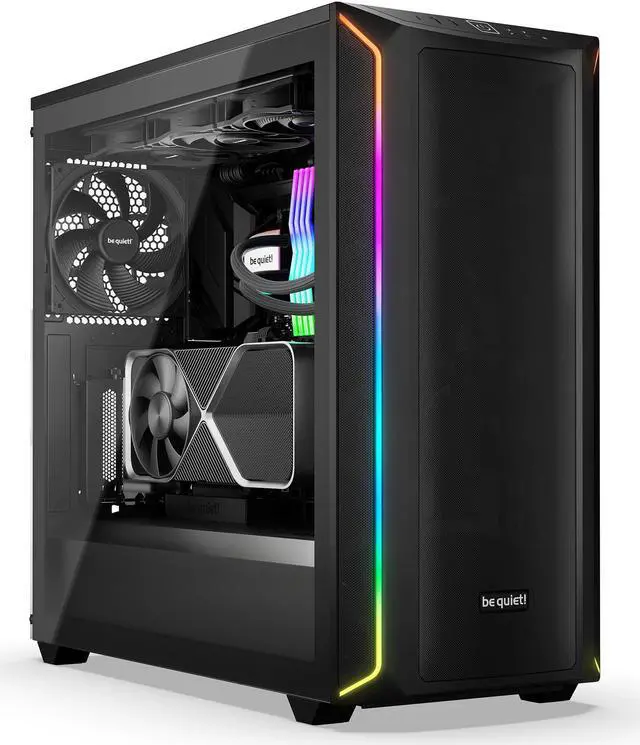 Alt view image 7 of 7 - be quiet! Shadow Base 800 DX - ARGB - Mid-Tower PC Gaming Case - 420mm radiators or E-ATX motherboards Support - Black