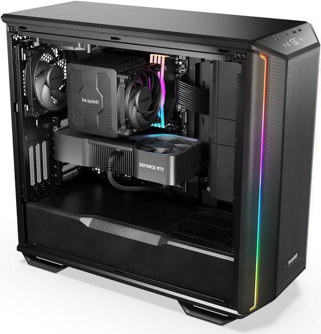 Alt view image 4 of 7 - be quiet! Dark Base 701 Mid Tower PC Case | Mesh Front | Airflow Optimized | 3 Pre-Installed Silent Wings 4 Fans | ARGB Lighting with Controller | Tempered Glass | PWM and ARGB Hub | Black
